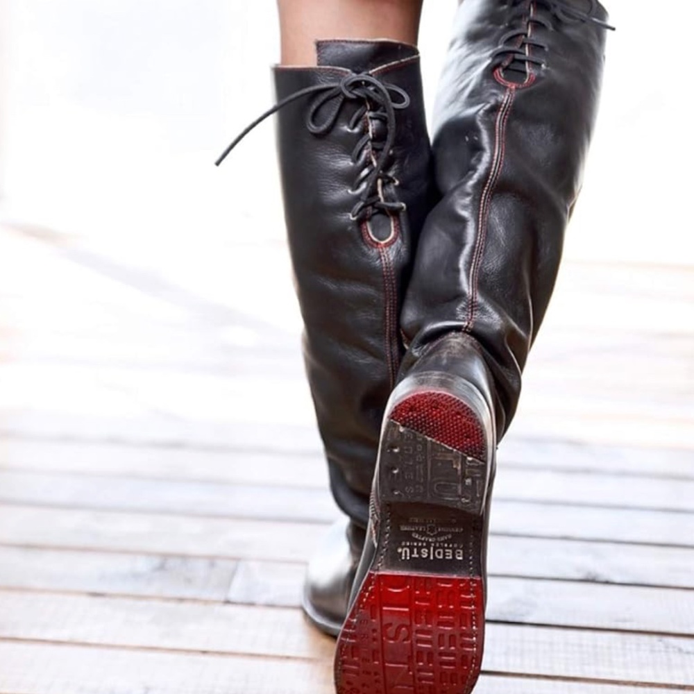 Bed Stu Manchester II Women's Boot Black Red 9